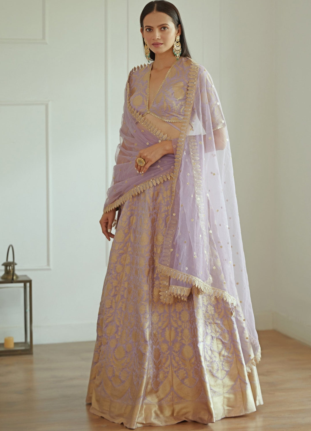 Inayat Lavender Benarsi Lehenga Set Studio Iris - Fabilicious Fashion