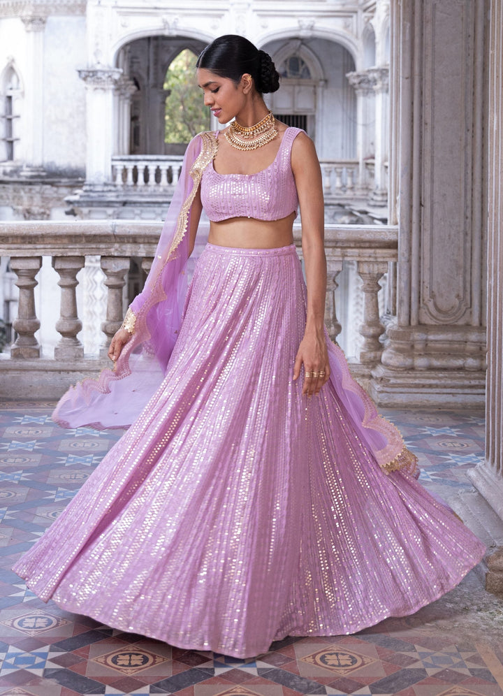 Ira Lilac Lehenga Set Renee - Fabilicious Fashion