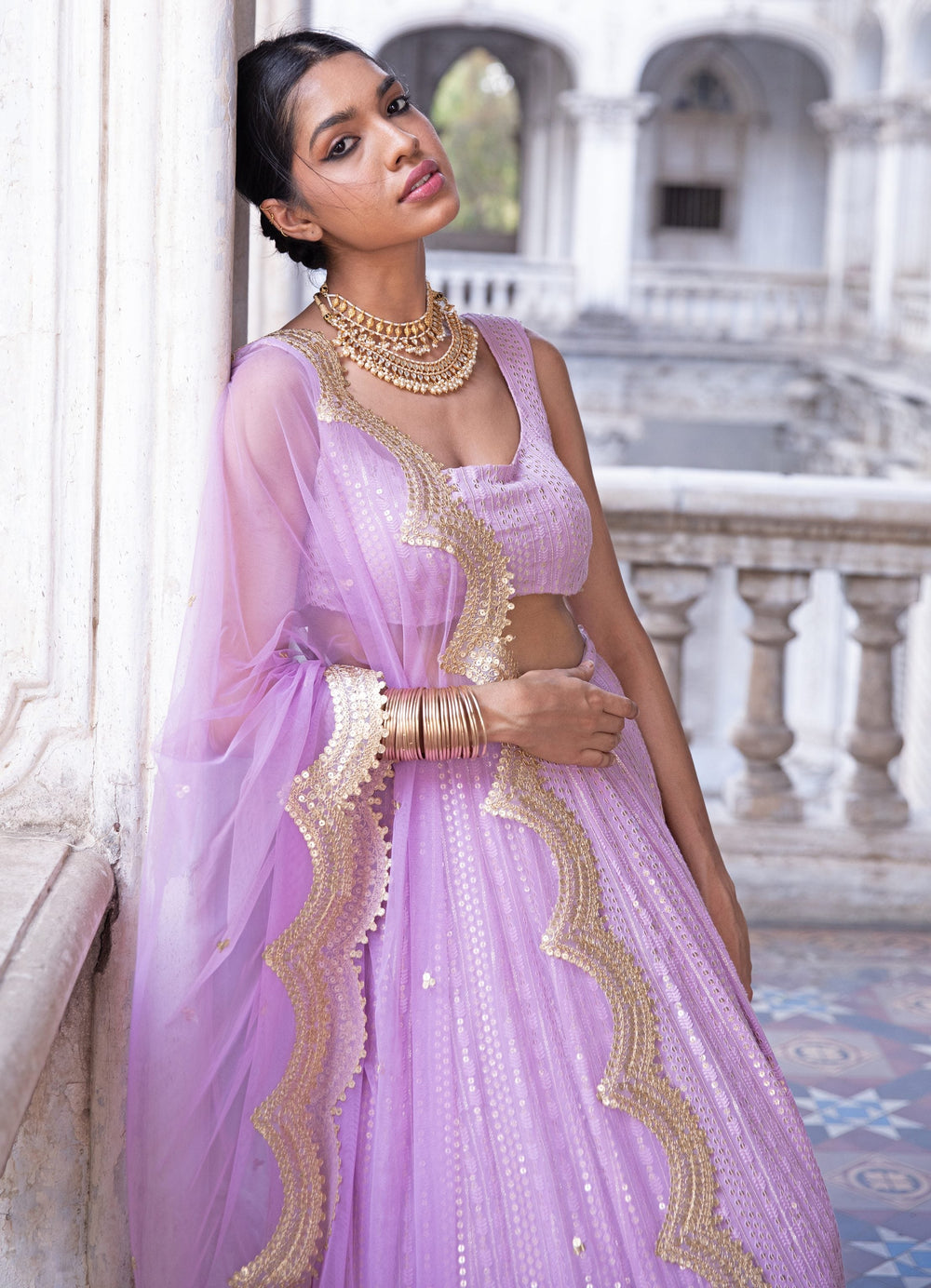 Ira Lilac Lehenga Set Renee - Fabilicious Fashion