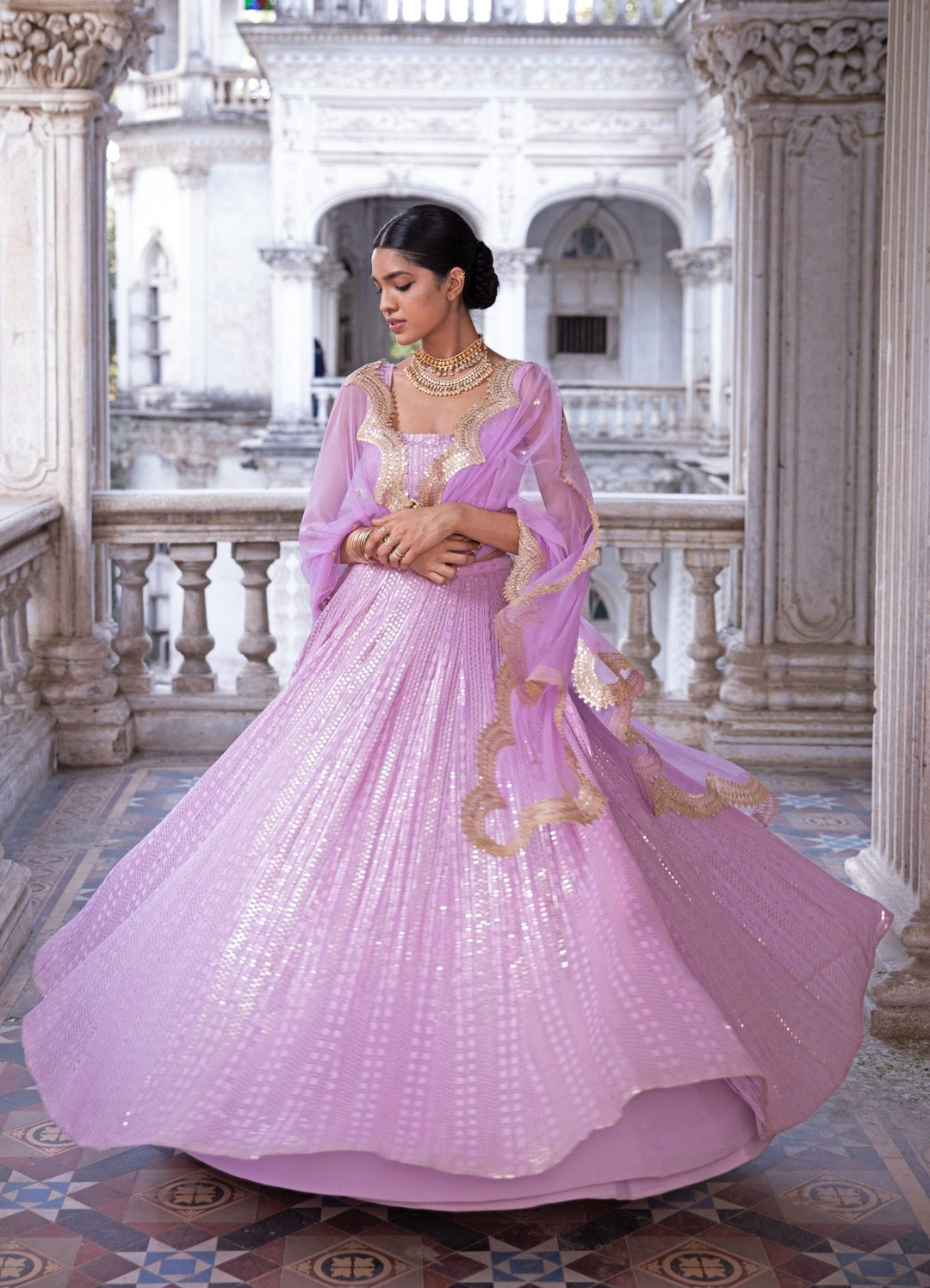 Ira Lilac Lehenga Set Renee - Fabilicious Fashion