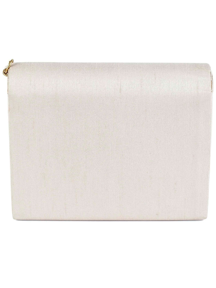 Ivory and Peach Clutch The Purple Sack - Fabilicious Fashion