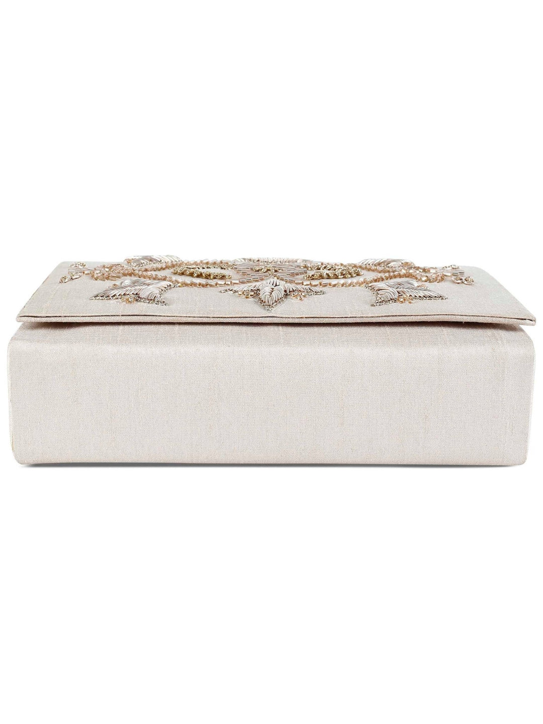 Ivory and Peach Clutch The Purple Sack - Fabilicious Fashion