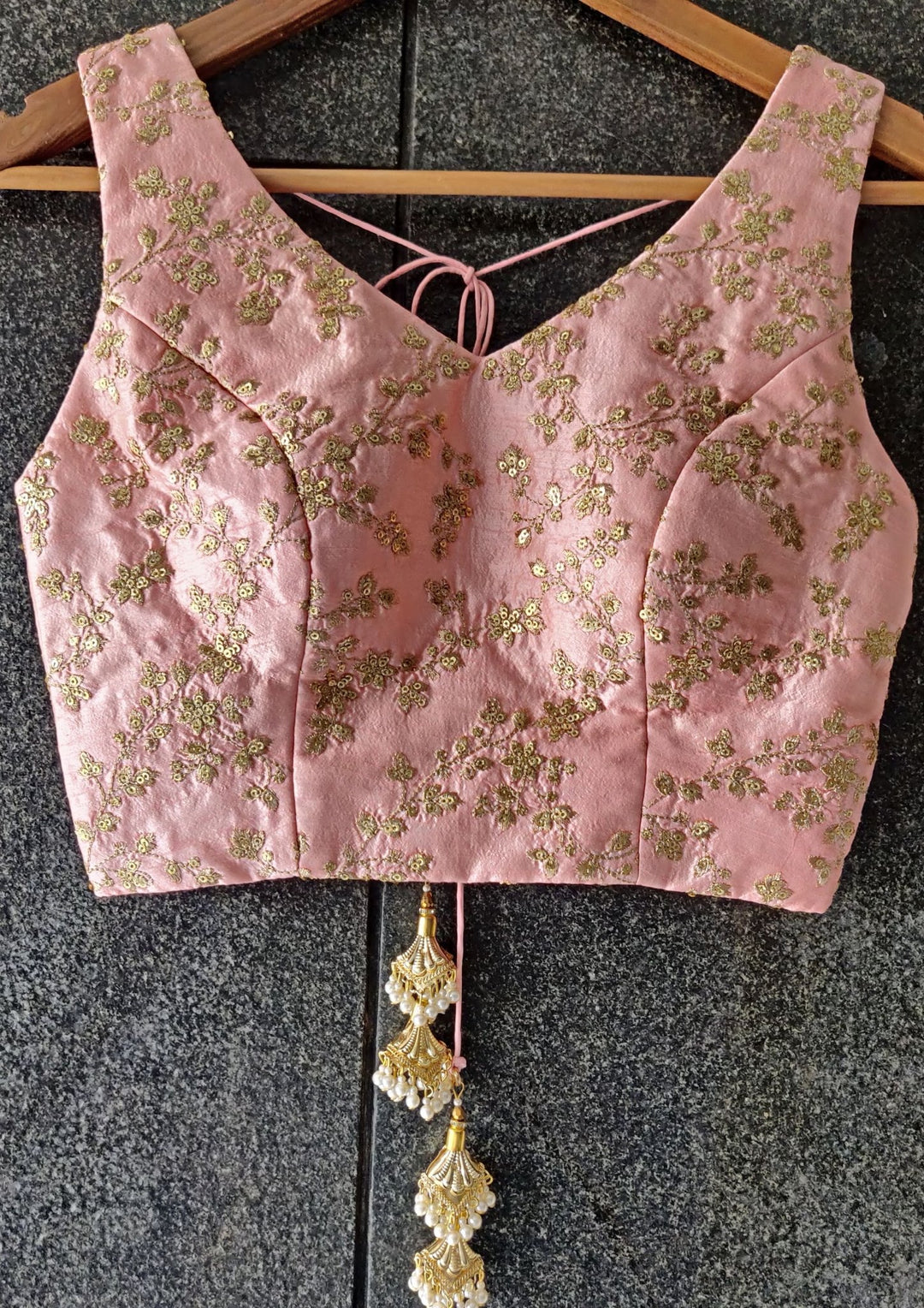 Ivory and Powder Pink Ruffle Lehenga Set Priti Sahni - Fabilicious Fashion