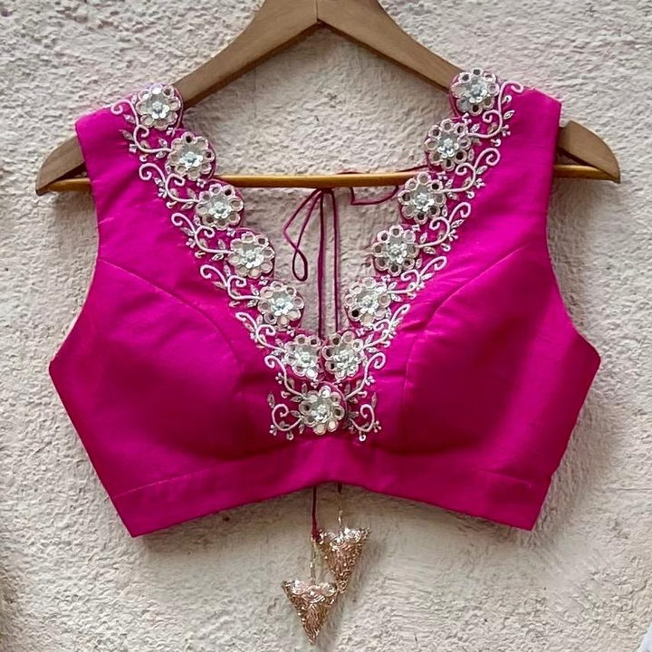 Ivory And Rani Pink Ruffle Set Priti Sahni - Fabilicious Fashion