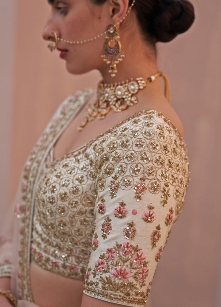 Ivory Double Dupatta Lehenga Set Angad Singh - Fabilicious Fashion