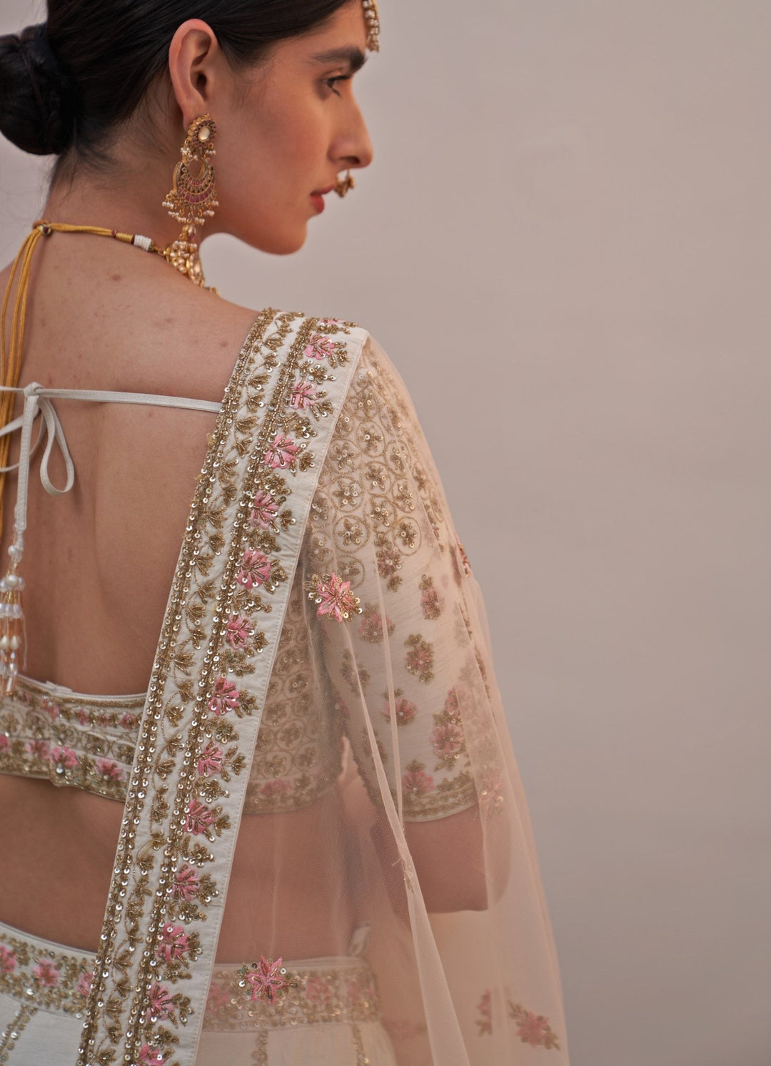 Ivory Double Dupatta Lehenga Set Angad Singh - Fabilicious Fashion
