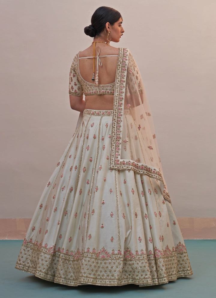 Ivory Double Dupatta Lehenga Set Angad Singh - Fabilicious Fashion