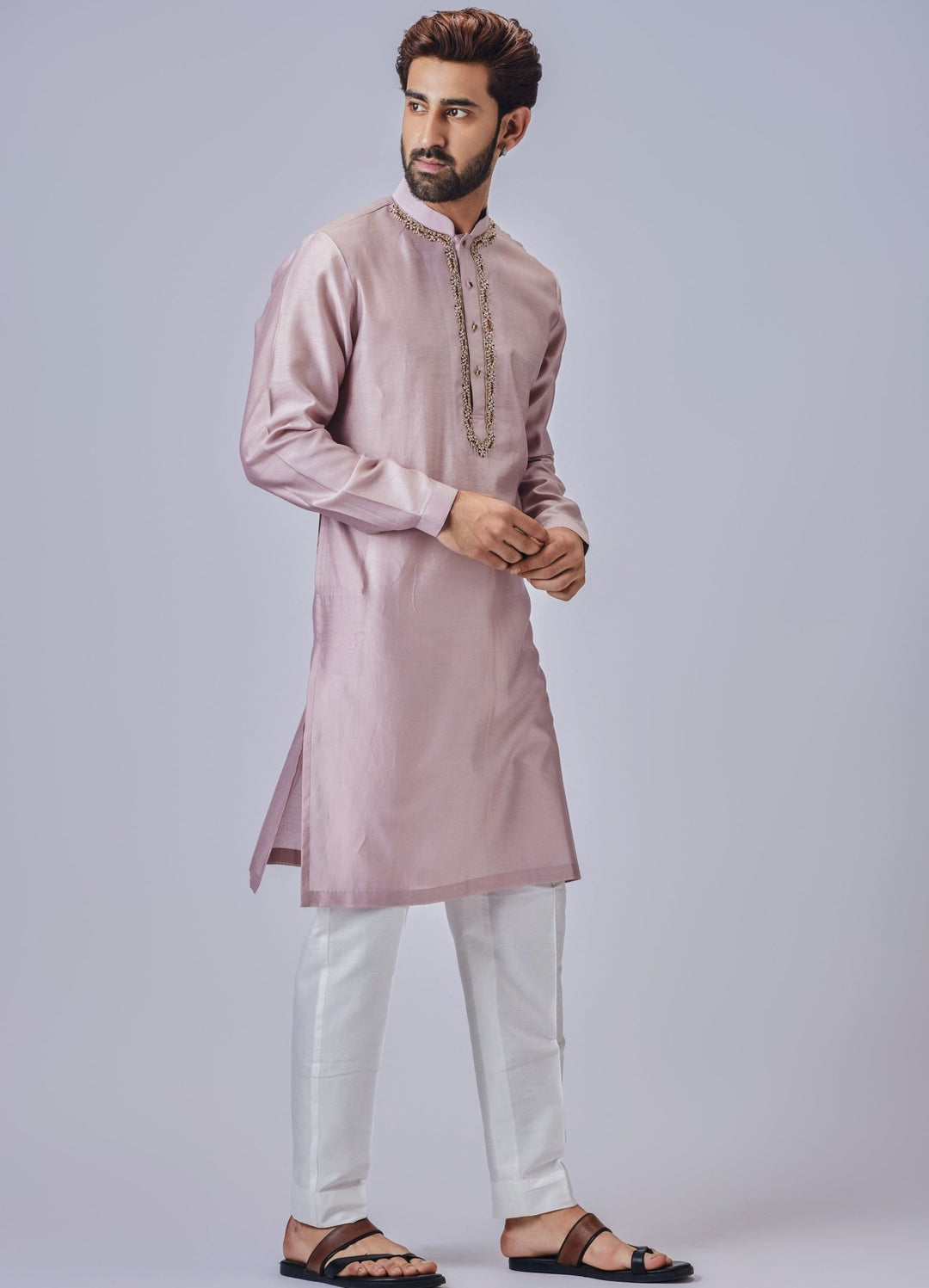 Ivory Embellished Kurta Set Chatenya Mittal - Fabilicious Fashion