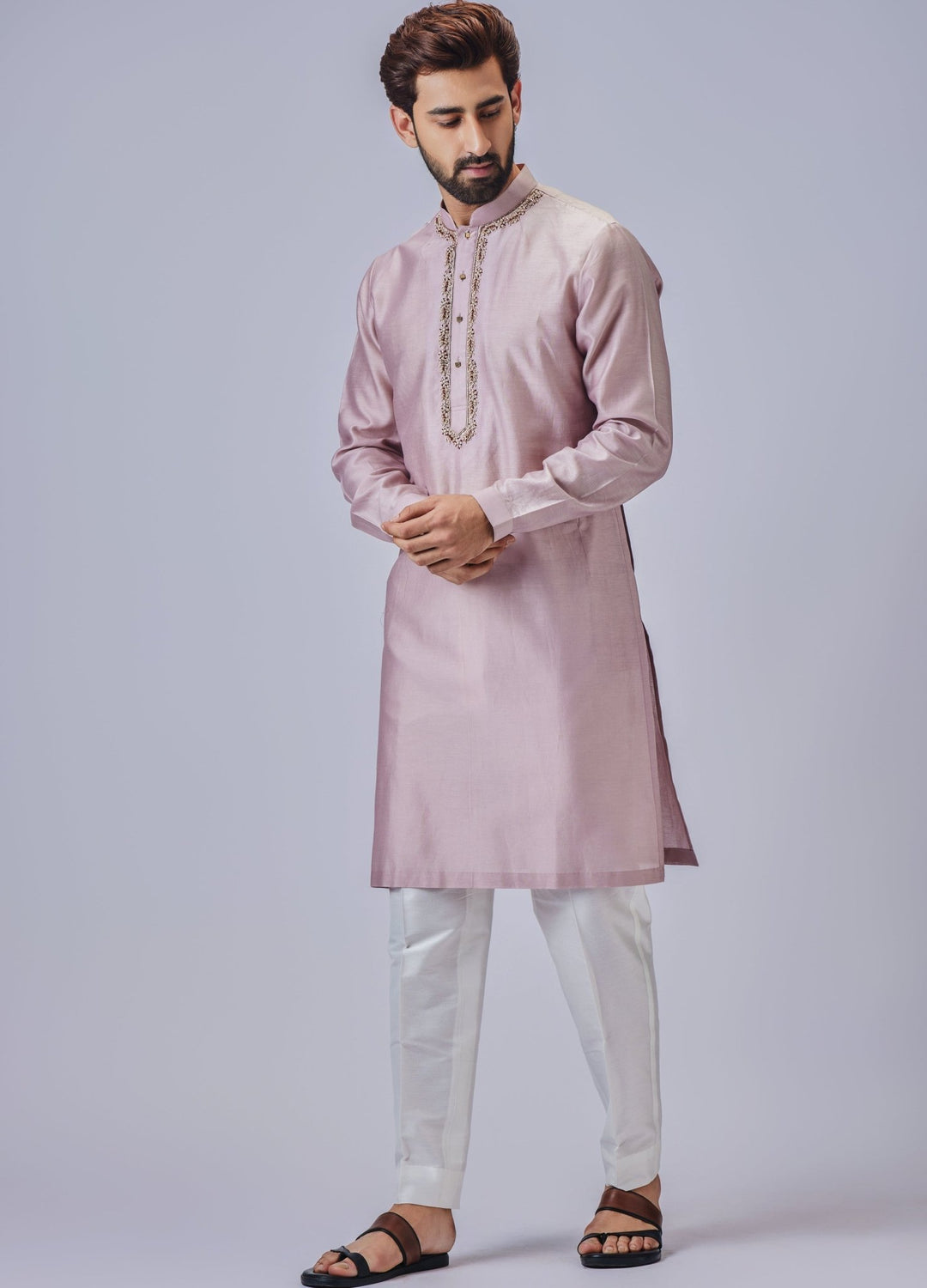 Ivory Embellished Kurta Set Chatenya Mittal - Fabilicious Fashion