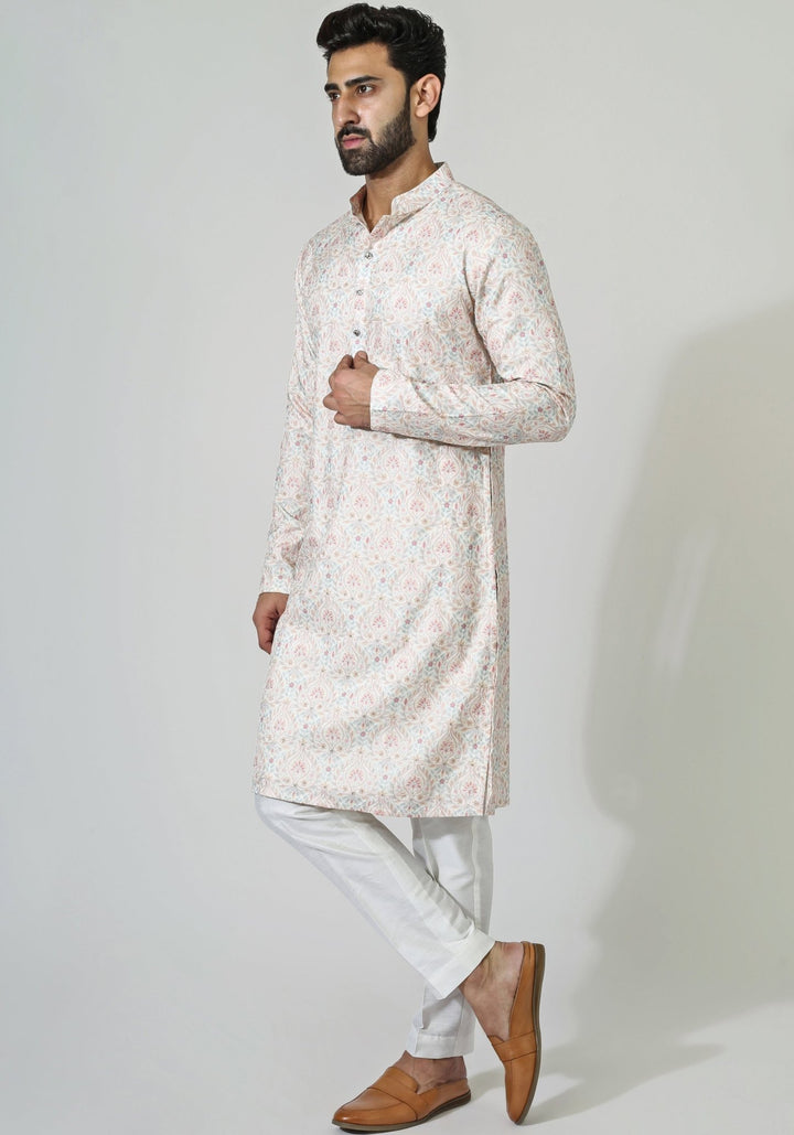 Ivory Embroidered Kurta Set Chatenya Mittal - Fabilicious Fashion