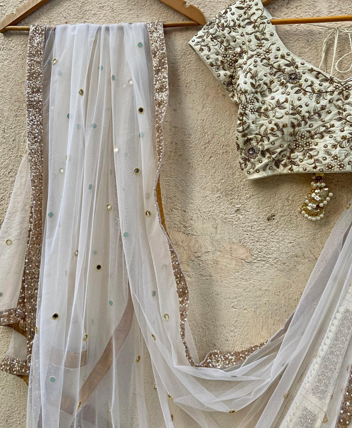 Ivory Kalidar Set Priti Sahni - Fabilicious Fashion