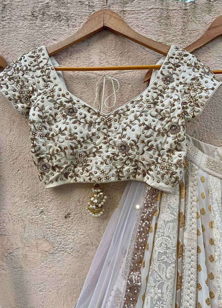 Ivory Kalidar Set Priti Sahni - Fabilicious Fashion