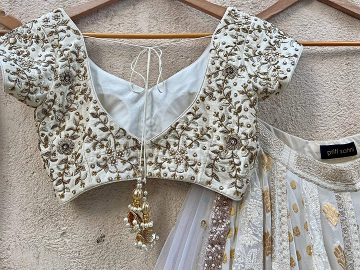 Ivory Kalidar Set Priti Sahni - Fabilicious Fashion
