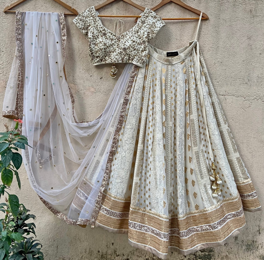 Ivory Kalidar Set Priti Sahni - Fabilicious Fashion