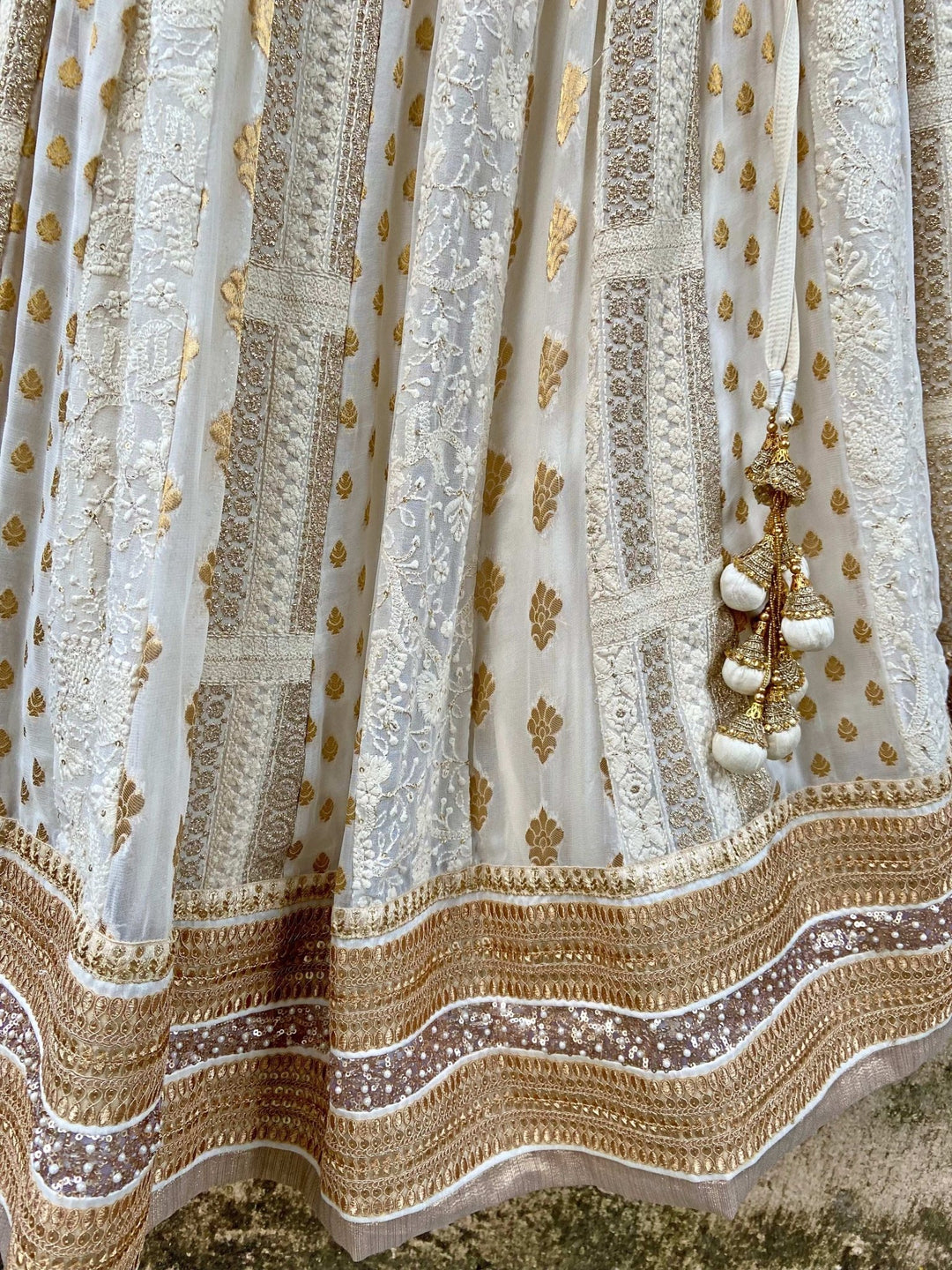Ivory Kalidar Set Priti Sahni - Fabilicious Fashion