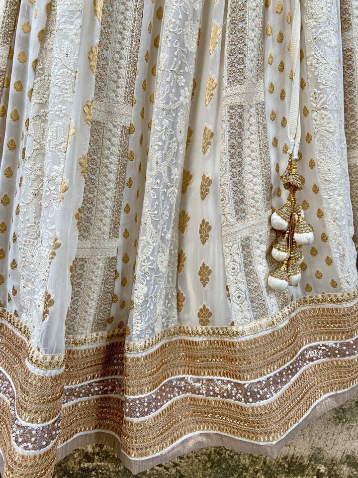 Ivory Kalidar Set Priti Sahni - Fabilicious Fashion