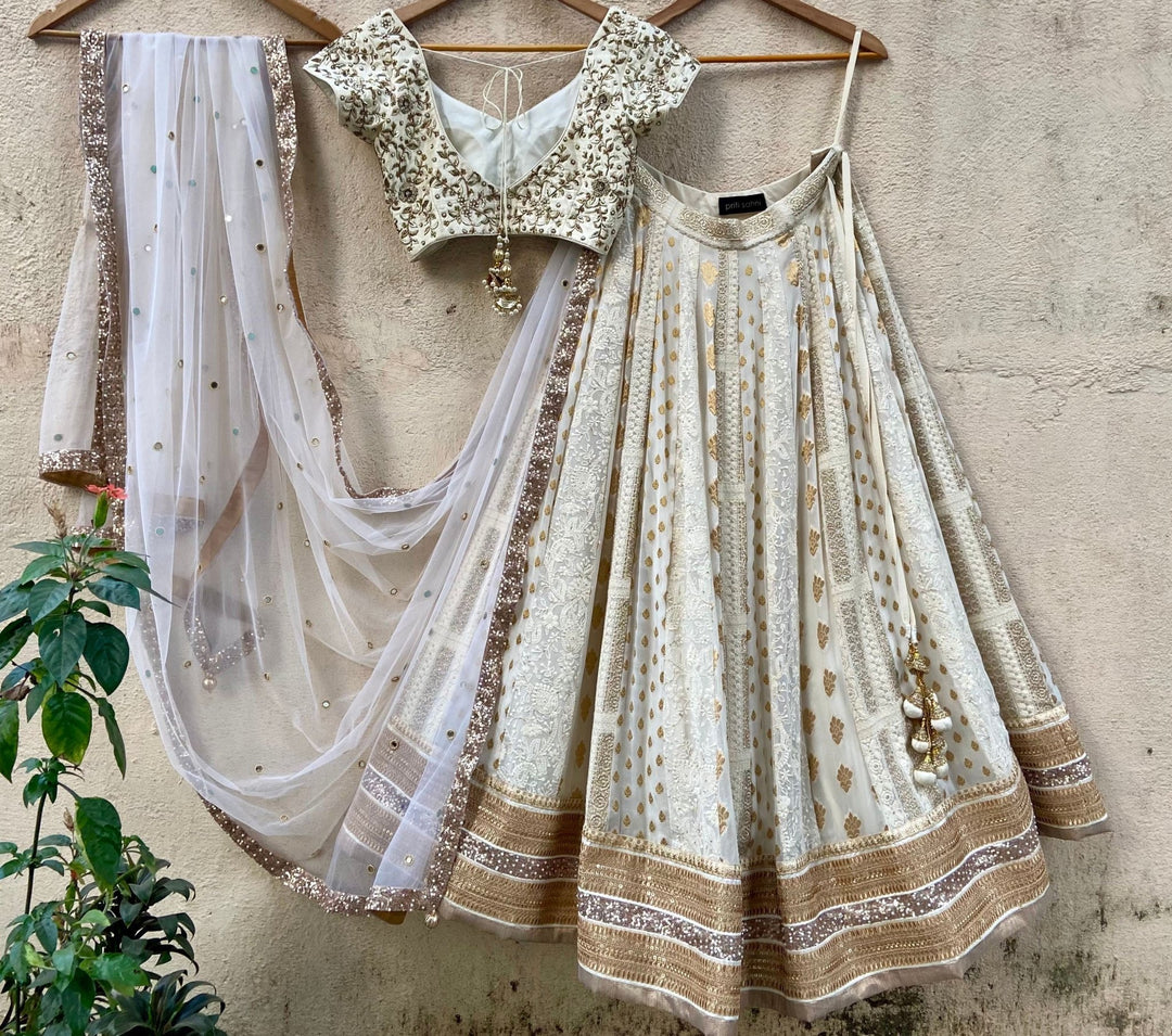 Ivory Kalidar Set Priti Sahni - Fabilicious Fashion
