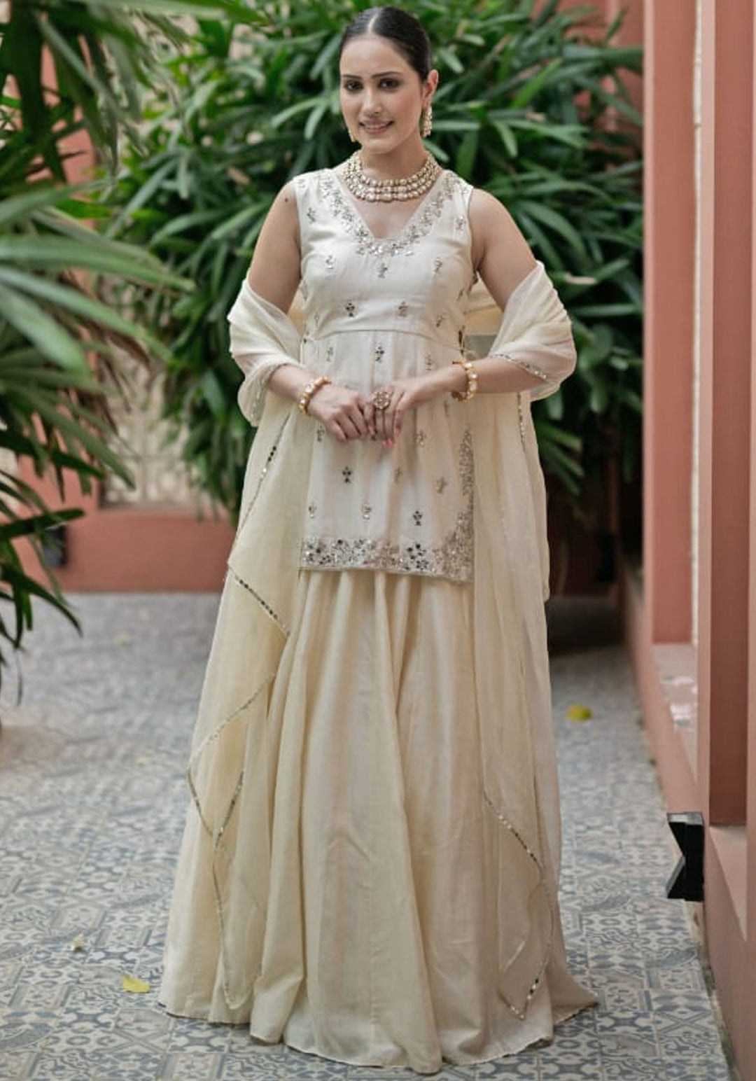 Ivory Kurta Lehenga Set Esha Koul - Fabilicious Fashion