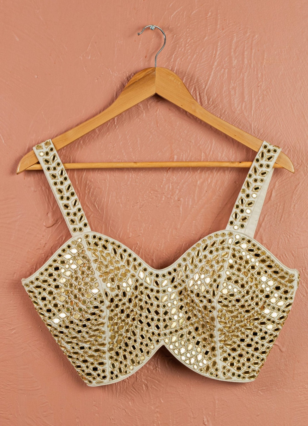 Ivory Mirror Raw Silk Blouse Anisha Shetty - Fabilicious Fashion