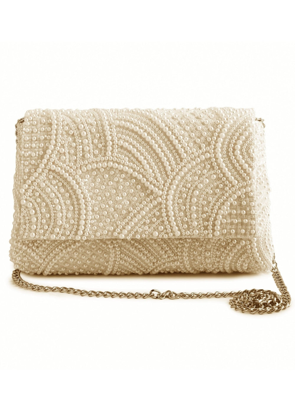 Ivory Pearl Clutch The Purple Sack - Fabilicious Fashion