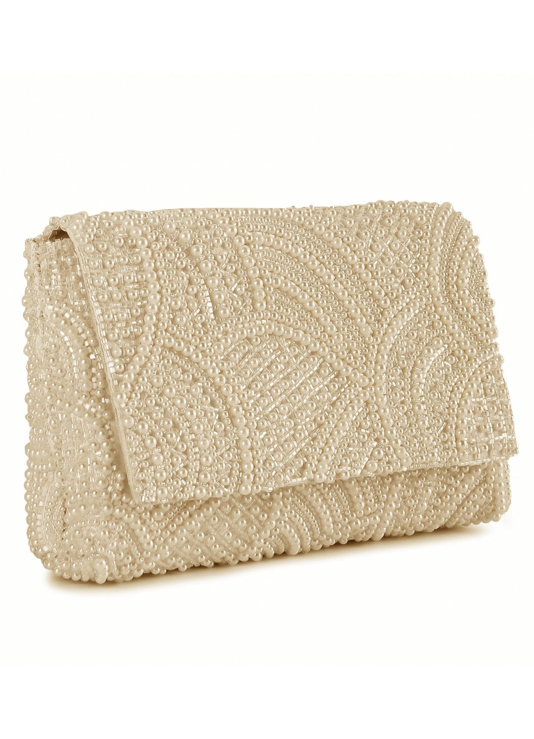 Ivory Pearl Clutch The Purple Sack - Fabilicious Fashion