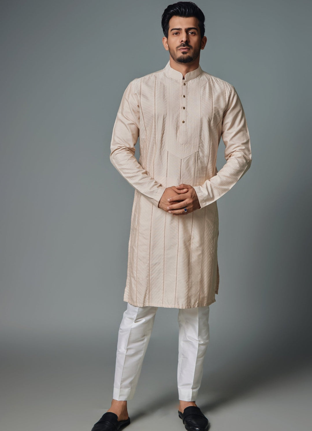 Ivory Tagain Kurta Set Chatenya Mittal - Fabilicious Fashion