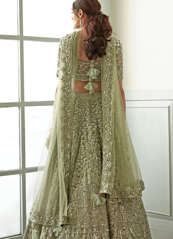 Jade Green Sequenced Lehenga Set Studio Iris - Fabilicious Fashion