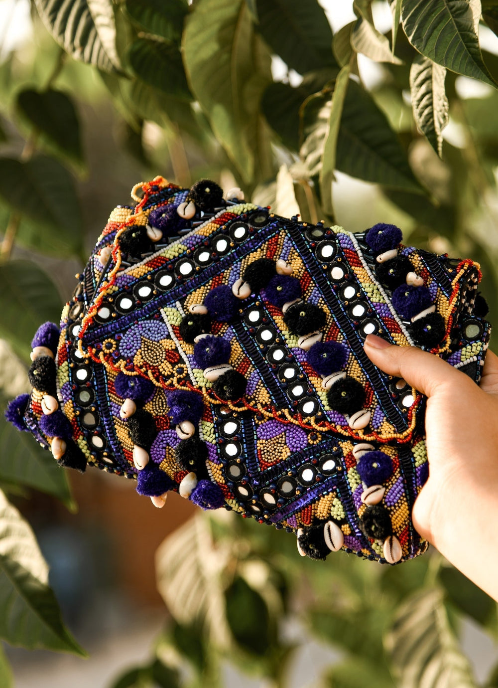 Jamun Hunger Clutch The Purple Sack - Fabilicious Fashion