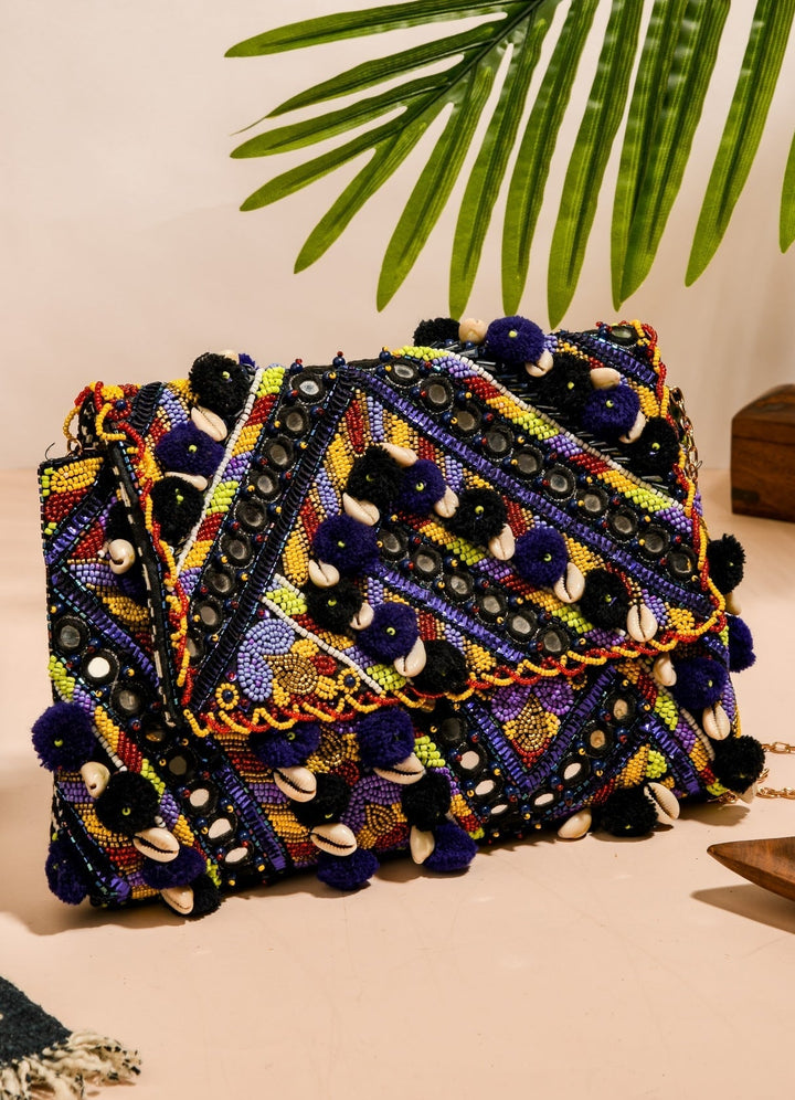 Jamun Hunger Clutch The Purple Sack - Fabilicious Fashion