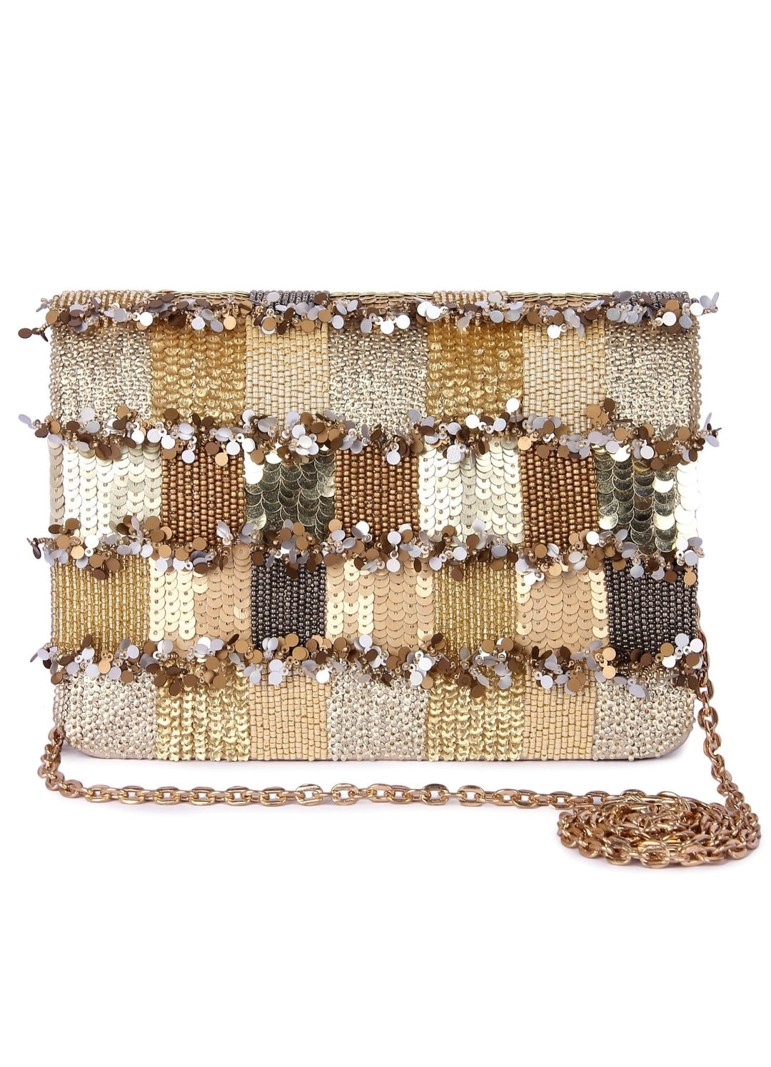 Khikhir Gold Clutch The Purple Sack - Fabilicious Fashion