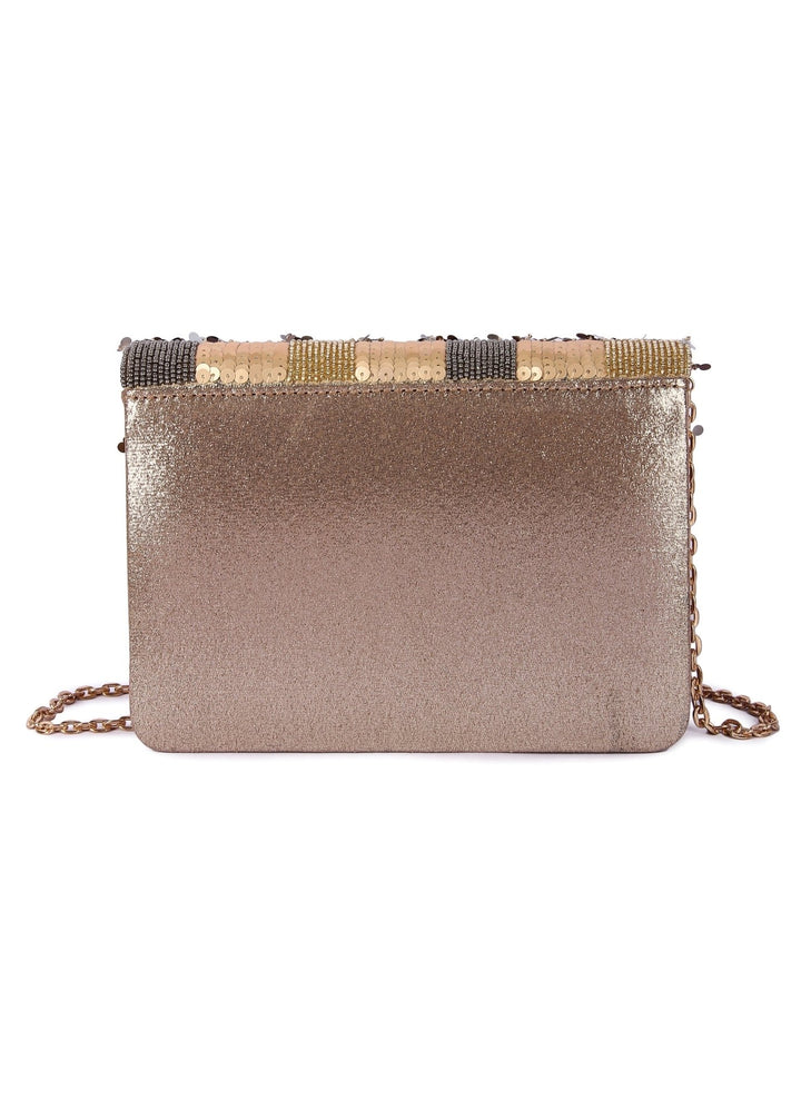 Khikhir Gold Clutch The Purple Sack - Fabilicious Fashion