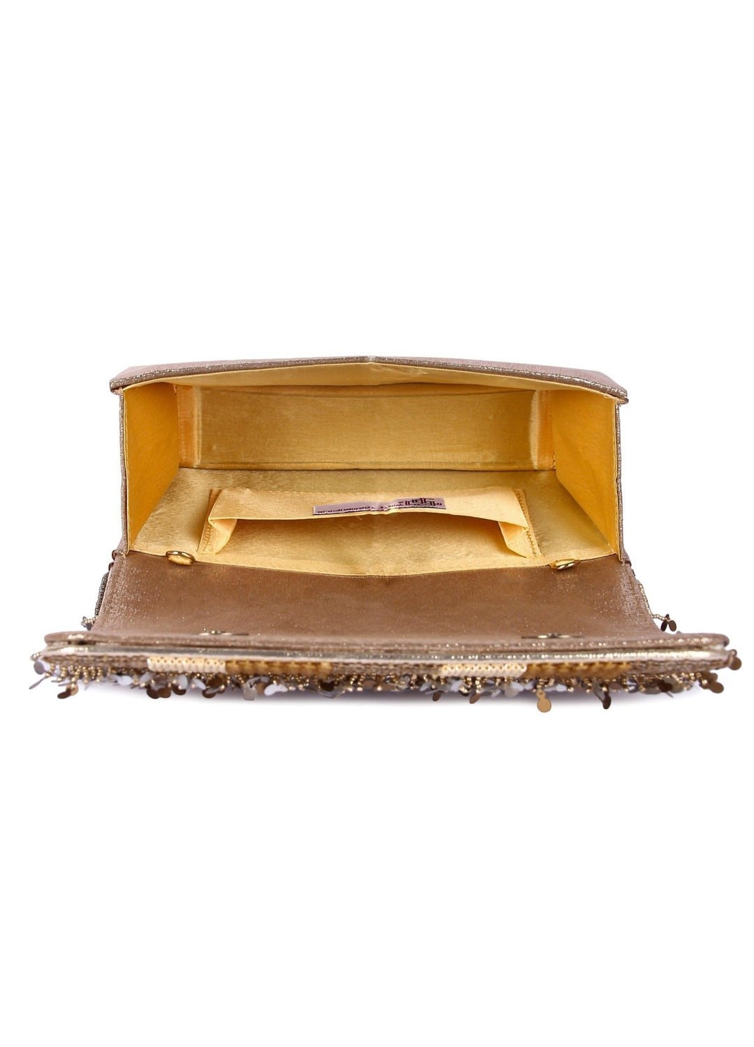 Khikhir Gold Clutch The Purple Sack - Fabilicious Fashion
