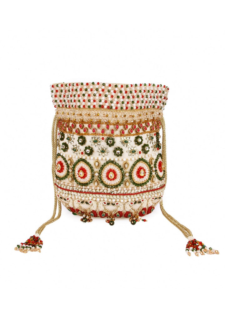 Kundan Peacock Potli The Purple Sack - Fabilicious Fashion