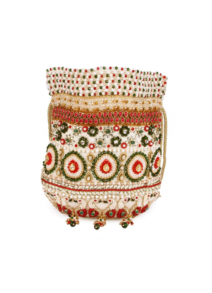 Kundan Peacock Potli The Purple Sack - Fabilicious Fashion