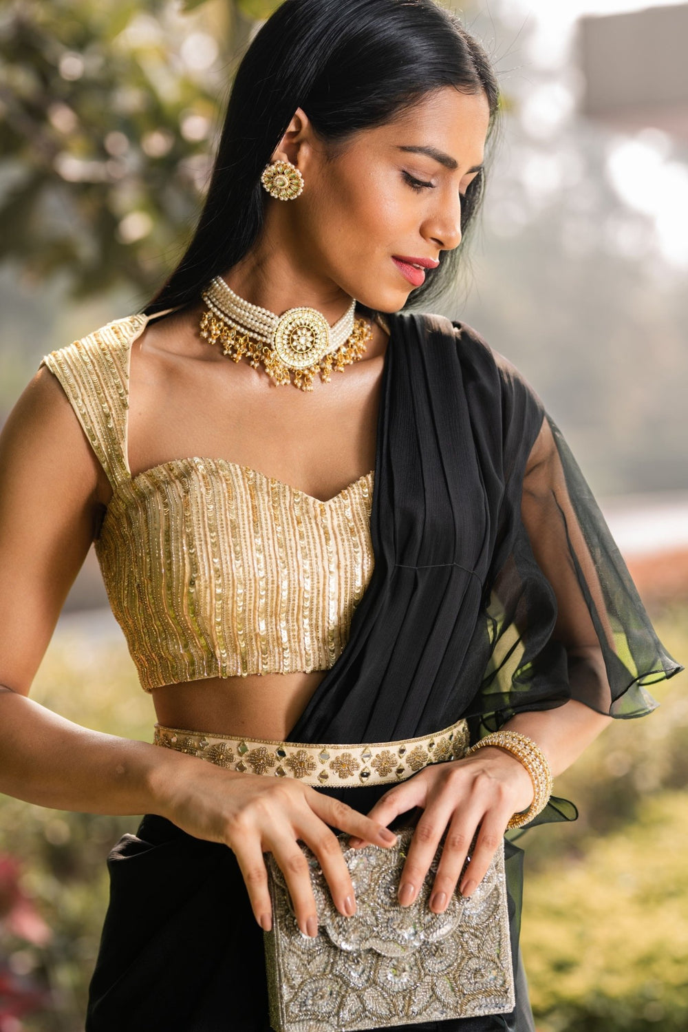 Lara Ruffled Saree Set Rashika Sharma - Fabilicious Fashion