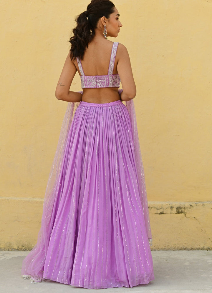 Chamee and Palak Lavender Sequence Lehenga SetFabilicious Fashion