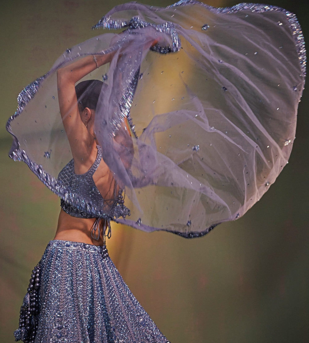 Lavender Sequenced Set Angad Singh - Fabilicious Fashion