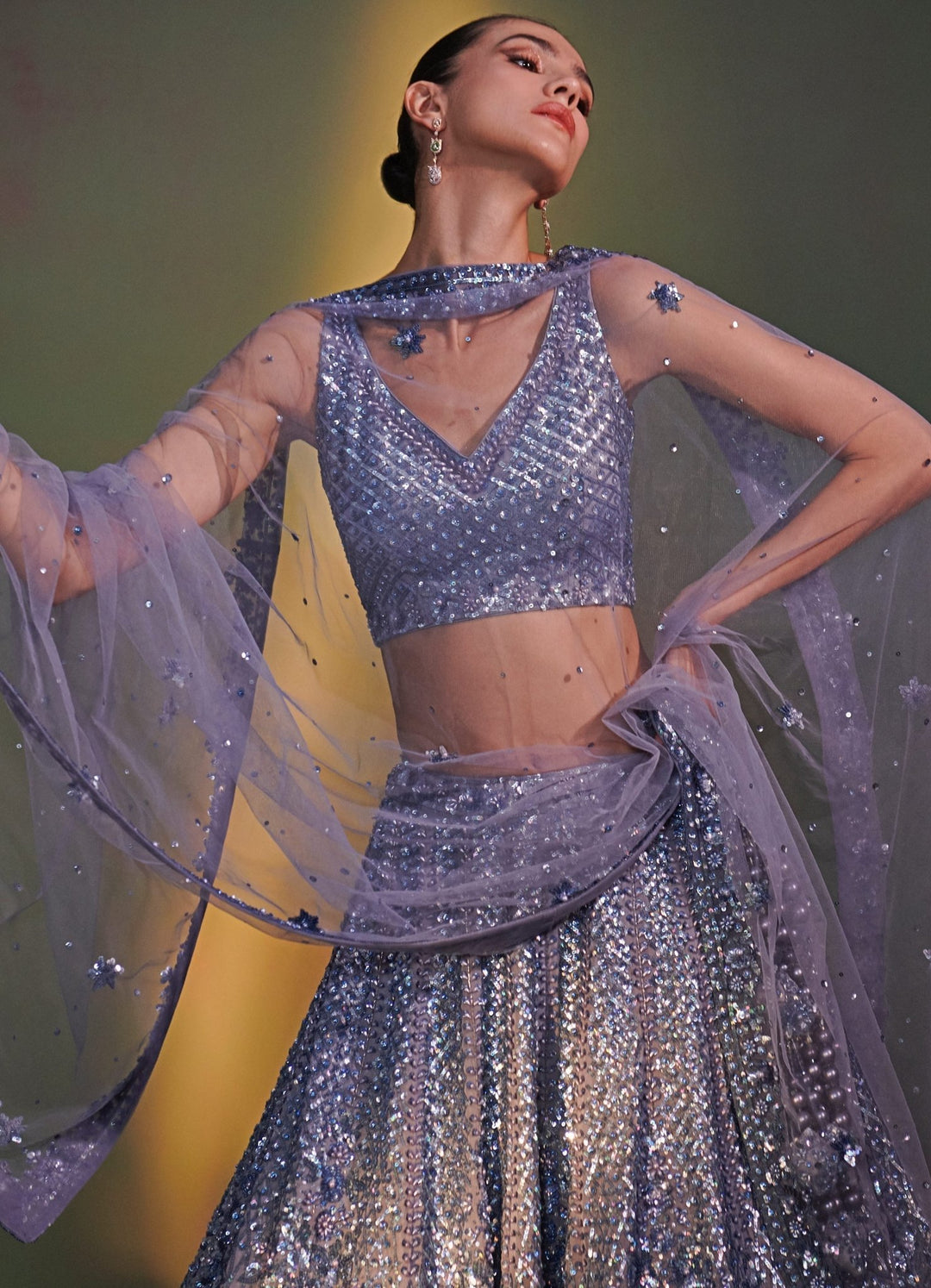 Lavender Sequenced Set Angad Singh - Fabilicious Fashion