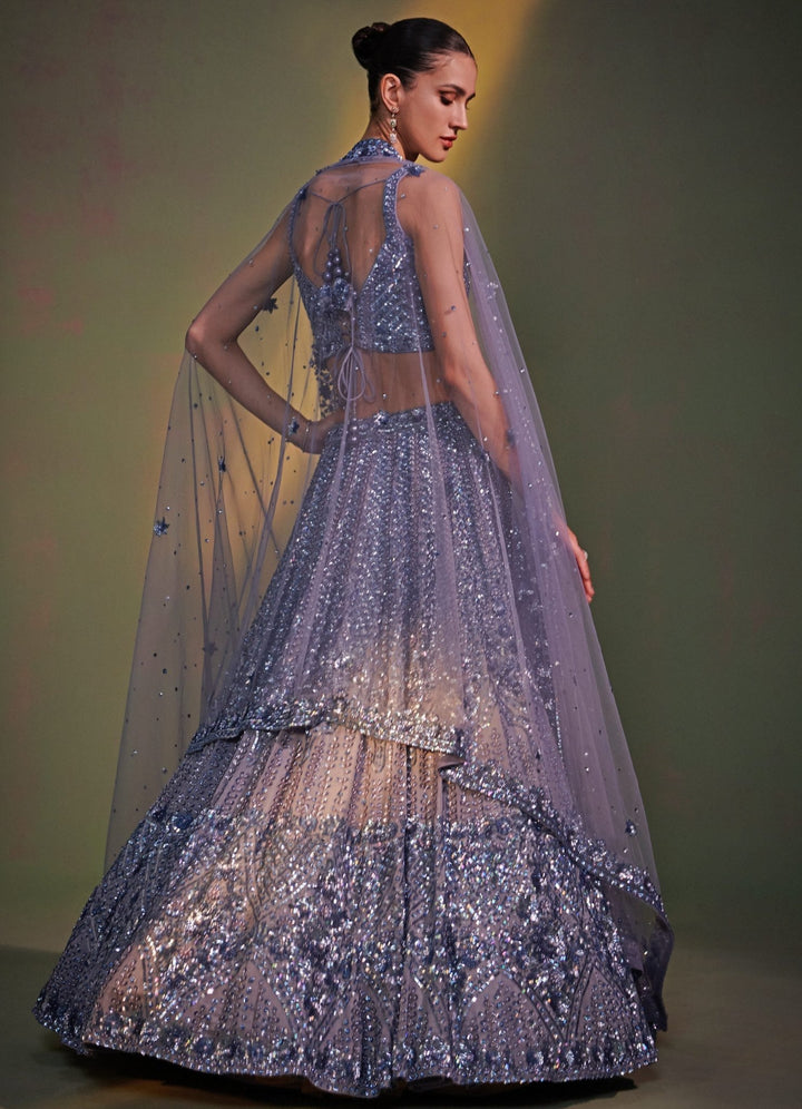 Lavender Sequenced Set Angad Singh - Fabilicious Fashion