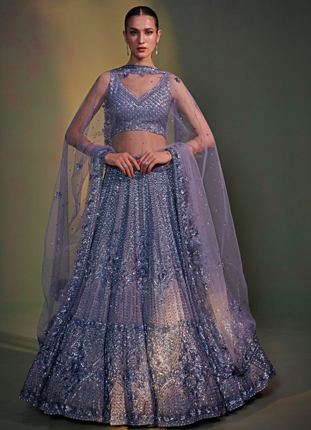 Lavender Sequenced Set Angad Singh - Fabilicious Fashion