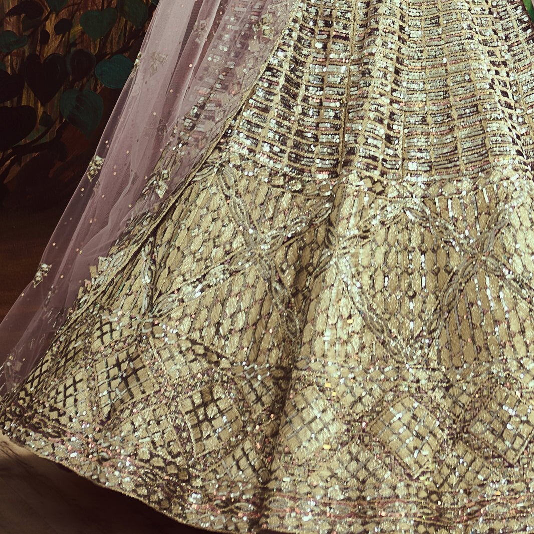 Lavender Sequins Lehenga Set Angad Singh - Fabilicious Fashion