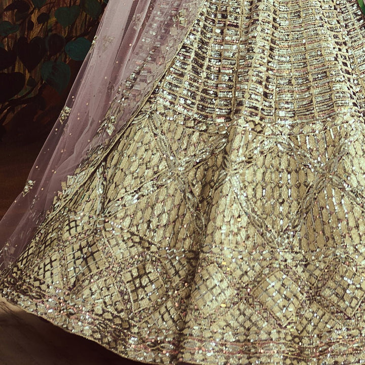 Lavender Sequins Lehenga Set Angad Singh - Fabilicious Fashion