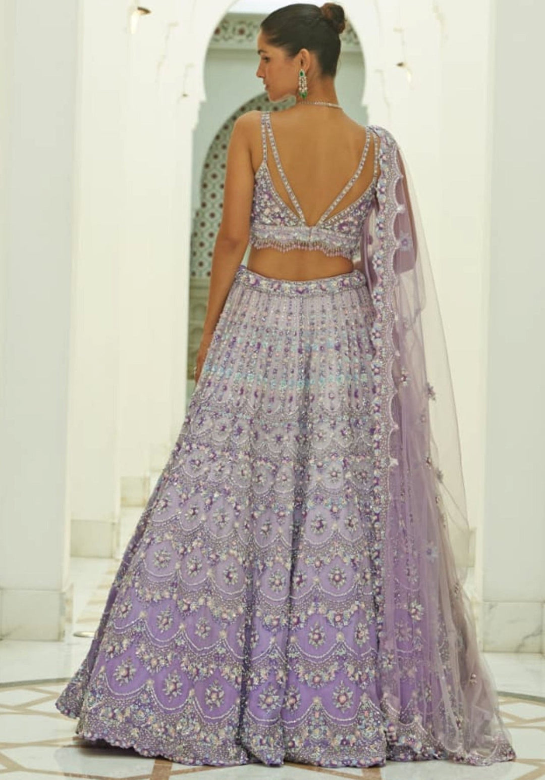 Lilac Ombre Bridal Lehenga Set Nitika Gujral - Fabilicious Fashion