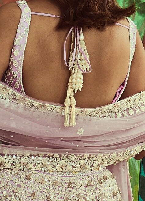 Lilac Pearl Lehenga Set Angad Singh - Fabilicious Fashion