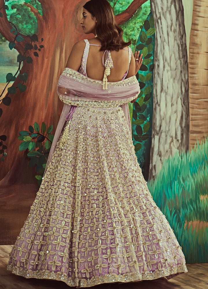 Lilac Pearl Lehenga Set Angad Singh - Fabilicious Fashion