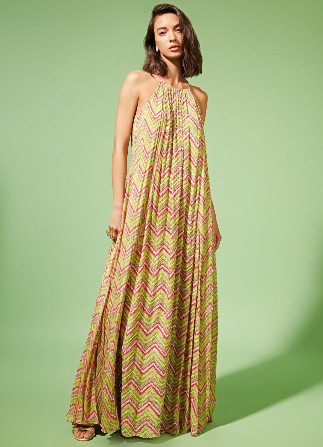 Luca Halter Dress Chamee n Palak - Fabilicious Fashion