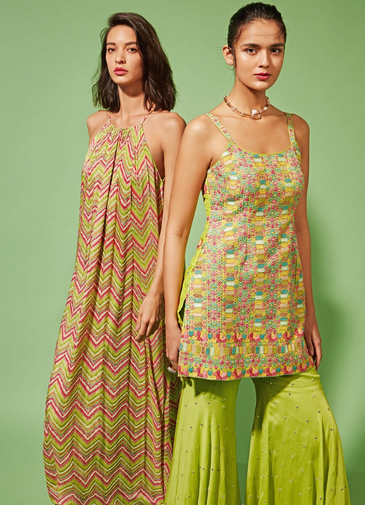 Luca Halter Dress Chamee n Palak - Fabilicious Fashion