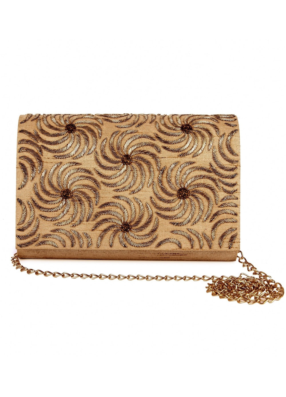 Lustre Gold Clutch The Purple Sack - Fabilicious Fashion