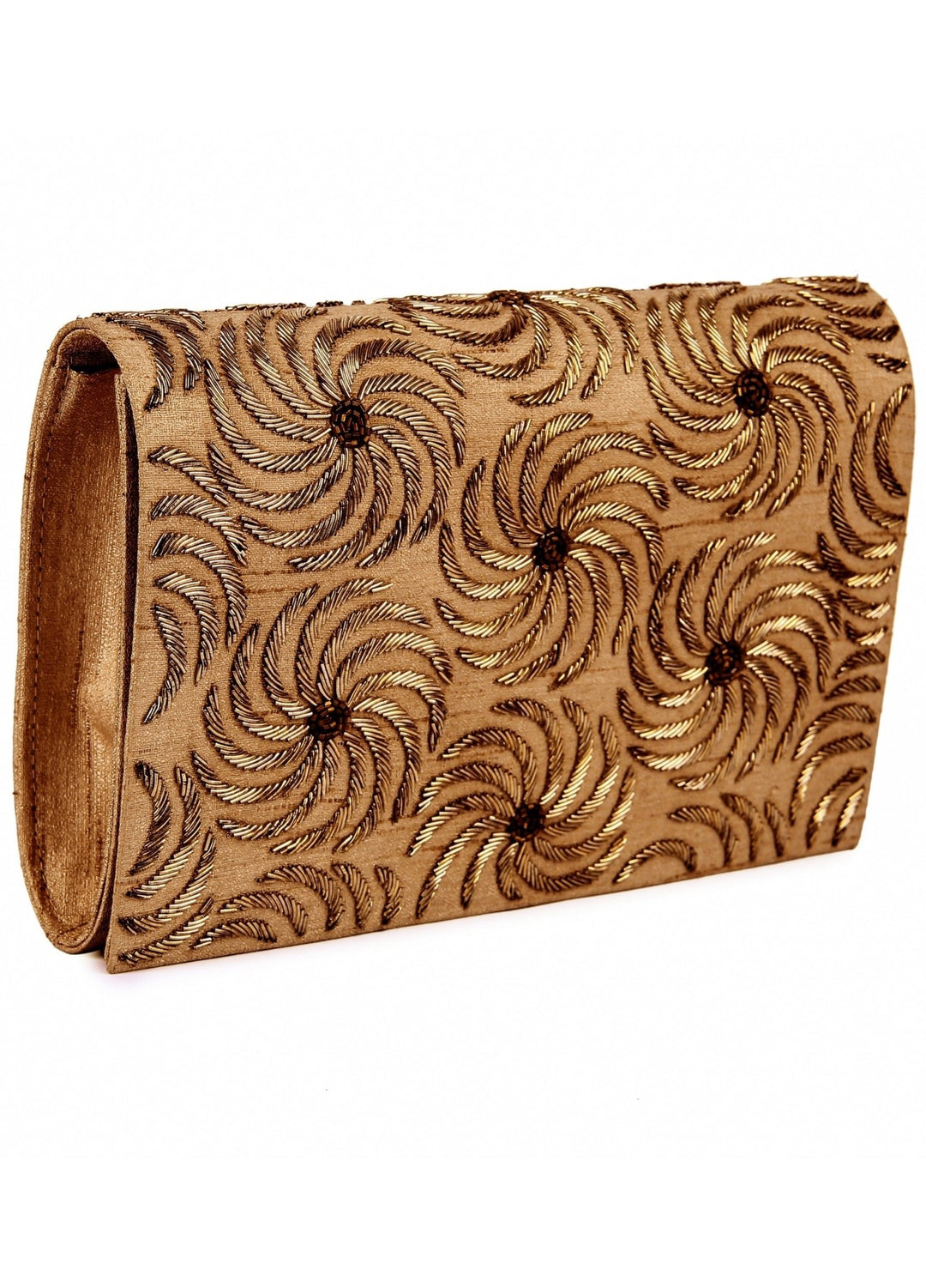 Lustre Gold Clutch The Purple Sack - Fabilicious Fashion