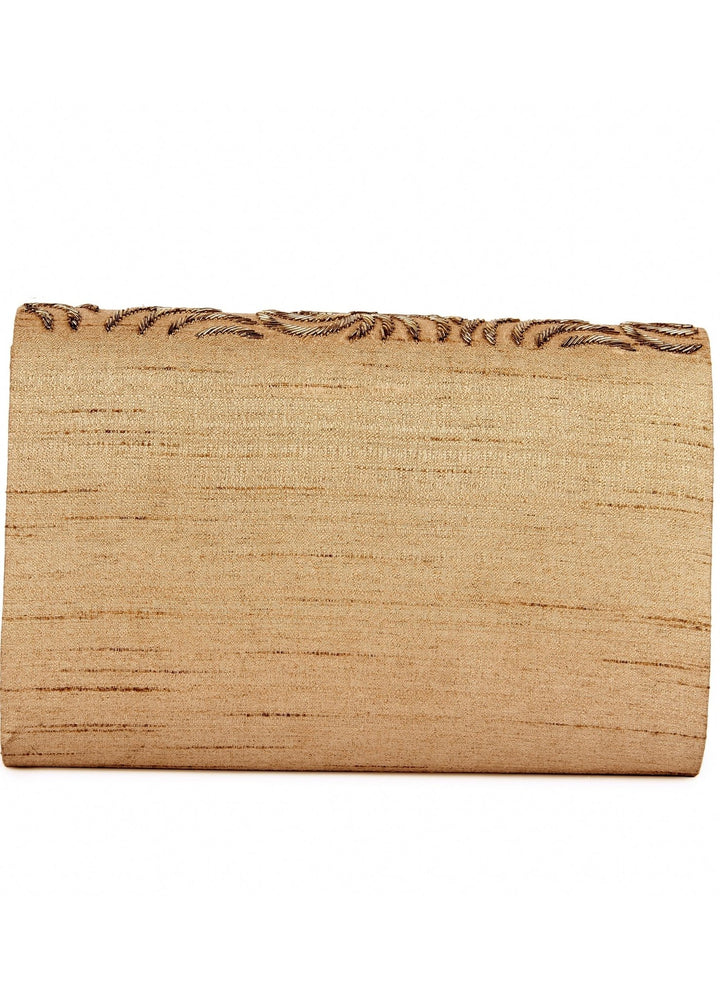 Lustre Gold Clutch The Purple Sack - Fabilicious Fashion